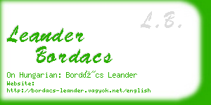leander bordacs business card